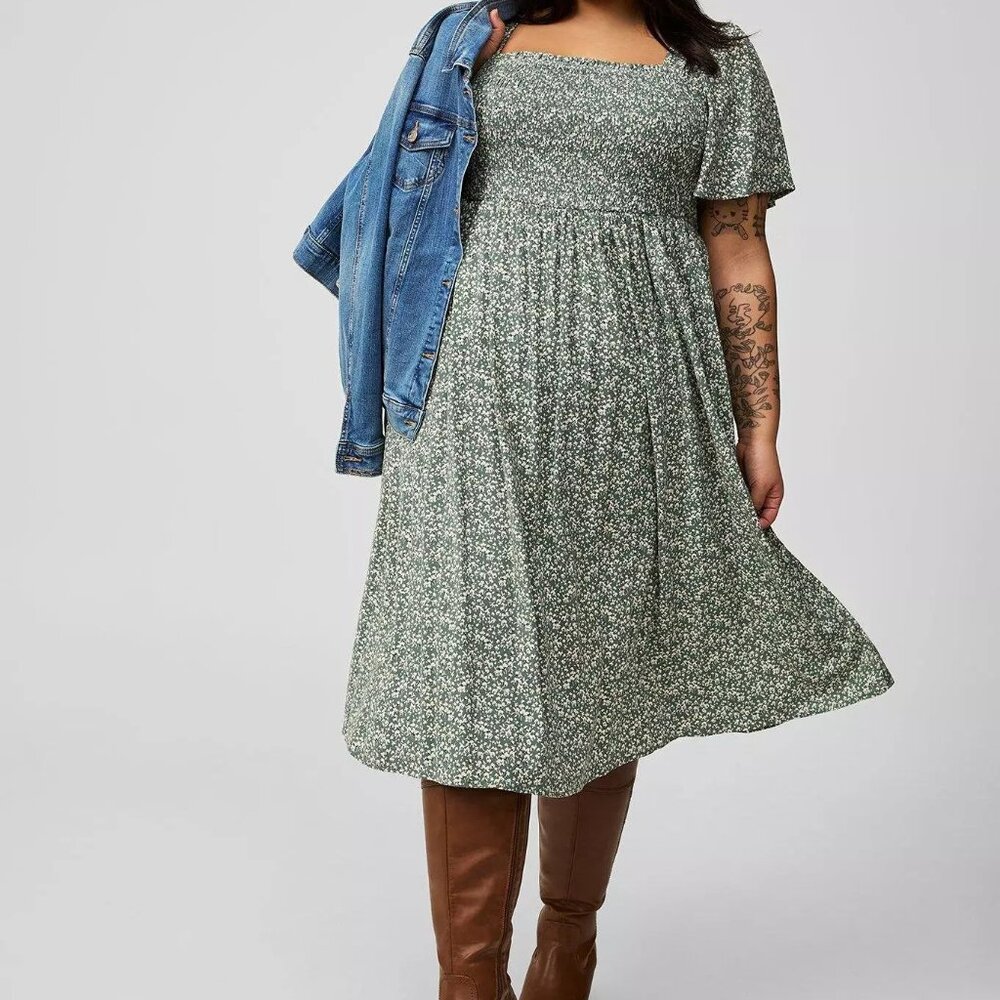 Torrid A-line Midi Dress 00 BNWT - Picture 1 of 10
